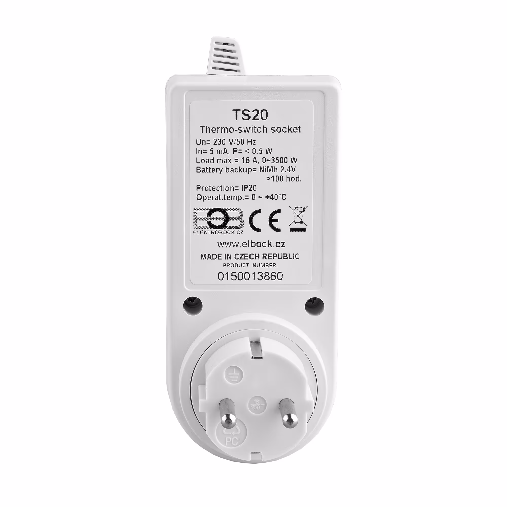Een andere weergave van het artikel Thermische schakelcontactdoos TS20 Een andere weergave van het artikel Thermoswitch-stopcontact TS20 uit de categorie Radiator