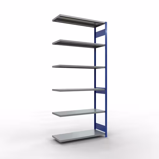 Afbeelding nr. 15 van het artikel aanbouwrekken, legbordstellingen, insteeksysteem MULTIplus250, 3000 x 1300 x 500 mm, 7 legborden, lengtestangen, RAL 5010 gentiaanblauw/verzinkt uit de productgroep insteeksysteem van Schulte Lagertechnik.