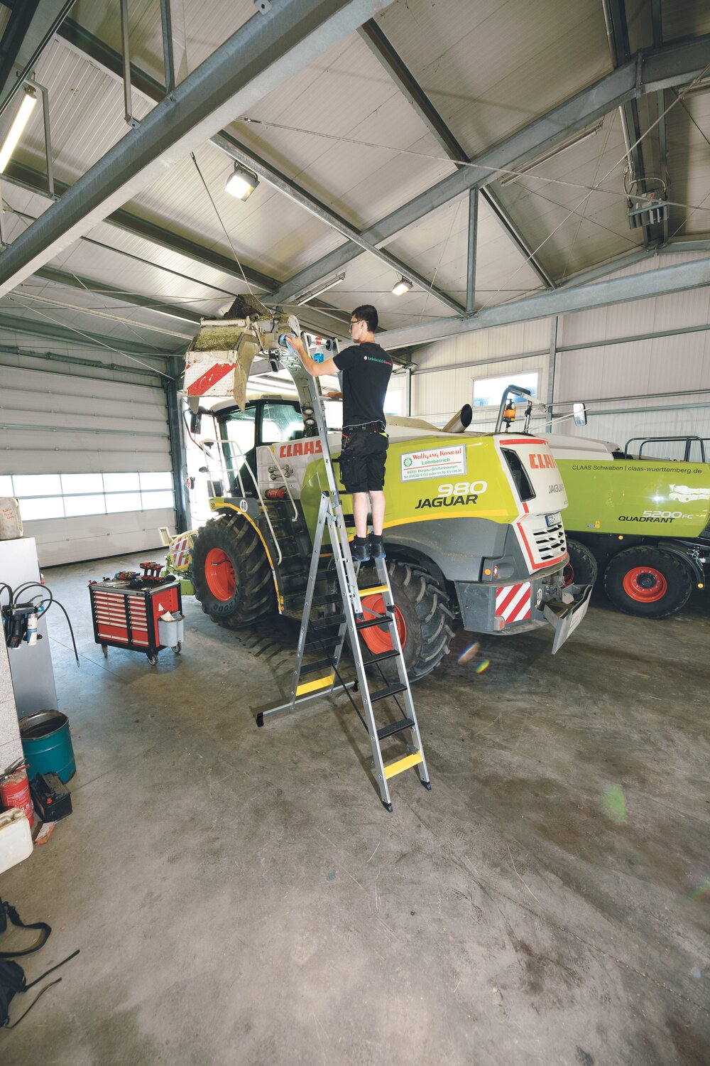 Milieubild 3813633 Munk 3-delige multifunctionele trap met nivello® traverse en clip-step R13 3x6 treden