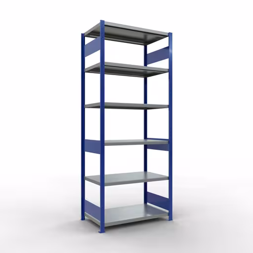 Figuur nr. 10 van het artikel basisrek, legplank-insteeksysteem MULTIplus250, 2500 x 1000 x 600 mm, 6 legborden, RAL 5010 gentiaanblauw/verzinkt uit de productgroep insteeksysteem van het merk Schulte Lagertechnik.