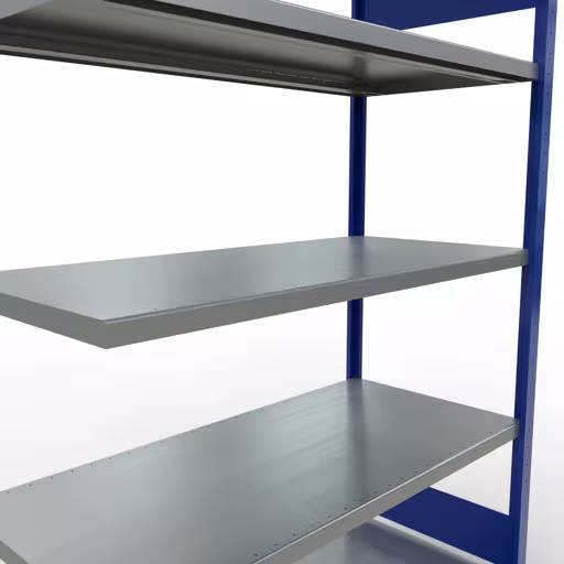 Afbeelding nr. 15 van het artikel aanbouwrekken, legbordstellingen, insteeksysteem MULTIplus250, 2000 x 1300 x 600 mm, 5 legborden, lengtestangen, RAL 5010 gentiaanblauw/verzinkt uit de productgroep insteeksysteem van Schulte Lagertechnik.