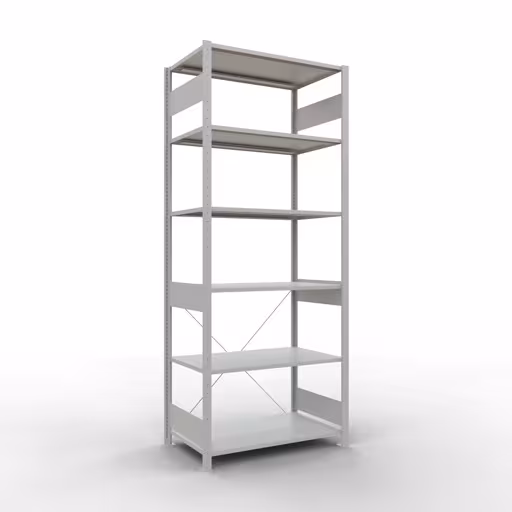 Figuur nr. 14 van het artikel basisrek, legplank-insteeksysteem MULTIplus85, 2500 x 1000 x 600 mm, 6 legborden, RAL 7035 lichtgrijs uit de productgroep insteeksysteem van het merk Schulte Lagertechnik.