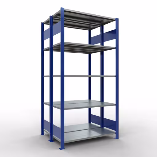 Basisplank, dubbele plank, rekkensysteem MULTIplus150, 2000 x 1000 x (2x400) mm, 2x5 planken, lengtestangen, RAL 5010 gentiaanblauw van Schulte Lagertechnik uit de categorie rekken
