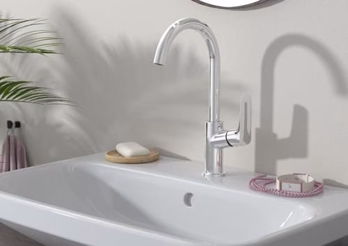 Hansgrohe LOGIS 210 monoknop wastafelmengkraan met draaibare uitloop Ø 15 mm en G 1 1/4 inch Baduitloop chroom