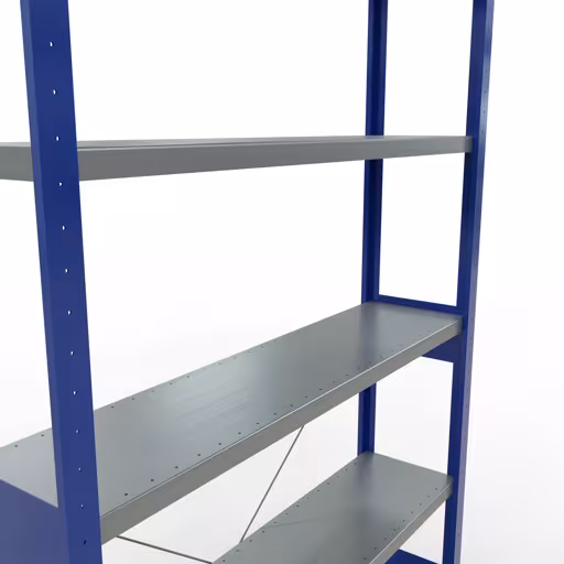 Basisplank, legbord, insteeksysteem MULTIplus250, 2500 x 1300 x 300 mm, 6 legborden, RAL 5010 gentiaanblauw/verzinkt van Schulte Lagertechnik uit de categorie insteeksystemen