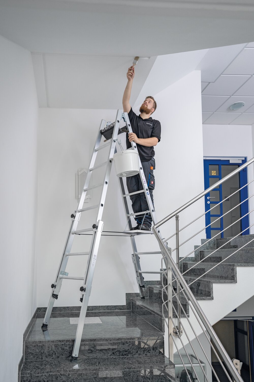 Milieubild 3813538 Munk trapladder met sporten voor gebruik op trappen 2x5 sporten