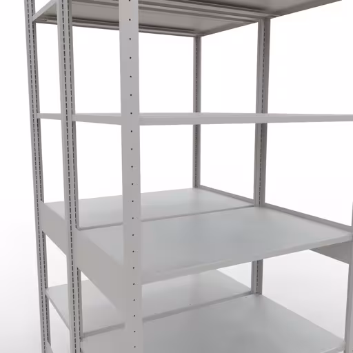 Andere weergave van het artikel Basisplank, dubbele plank, legplank-insteeksysteem MULTIplus150, 2500 x 1000 x (2x600) mm, 2x6 legborden, RAL 7035 lichtgrijs uit de categorie legborden