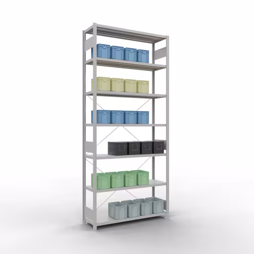 Productafbeelding nr. 12 van het artikel insteeksysteem basisplank 3000x1300x400 mm, type 250 kg, lichtgrijs Afbeelding nr. 12 van het artikel insteeksysteem basisplank 3000x1300x400 mm, type 250 kg, lichtgrijs uit de insteeksysteem productgroep van Schulte Lagertechnik