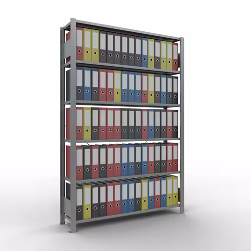 Afbeelding nr. 13 van het artikel, kantoorreksysteem MULTIplus85, 2000 x 1300 x 300 mm, 6 legborden, verzinkt, zonder aanslaglijst uit de productgroep kantoorrekken van Schulte Lagertechnik
