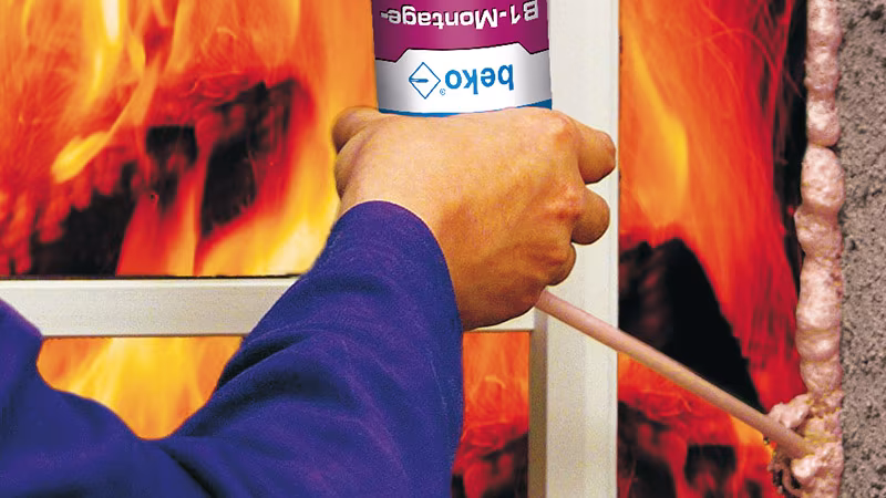 beko B1 montageschuim 750 ml voor NBS pistool Person, Kamin, Drinnen, Feuer, Flamme