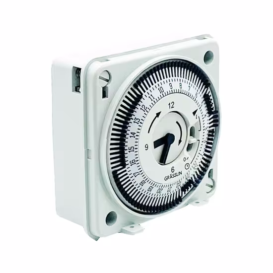 Universele timer tactiek 111 E uit de categorie gebouwautomatisering met GTIN 4010940046576 Universele schakelklokken tactiek E van het merk Grässlin Zeitschaltung technologie uit de categorie gebouwautomatisering