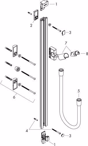 Hansgrohe doucheglijstang RAINDANCE UNICA S 900 mm chroom