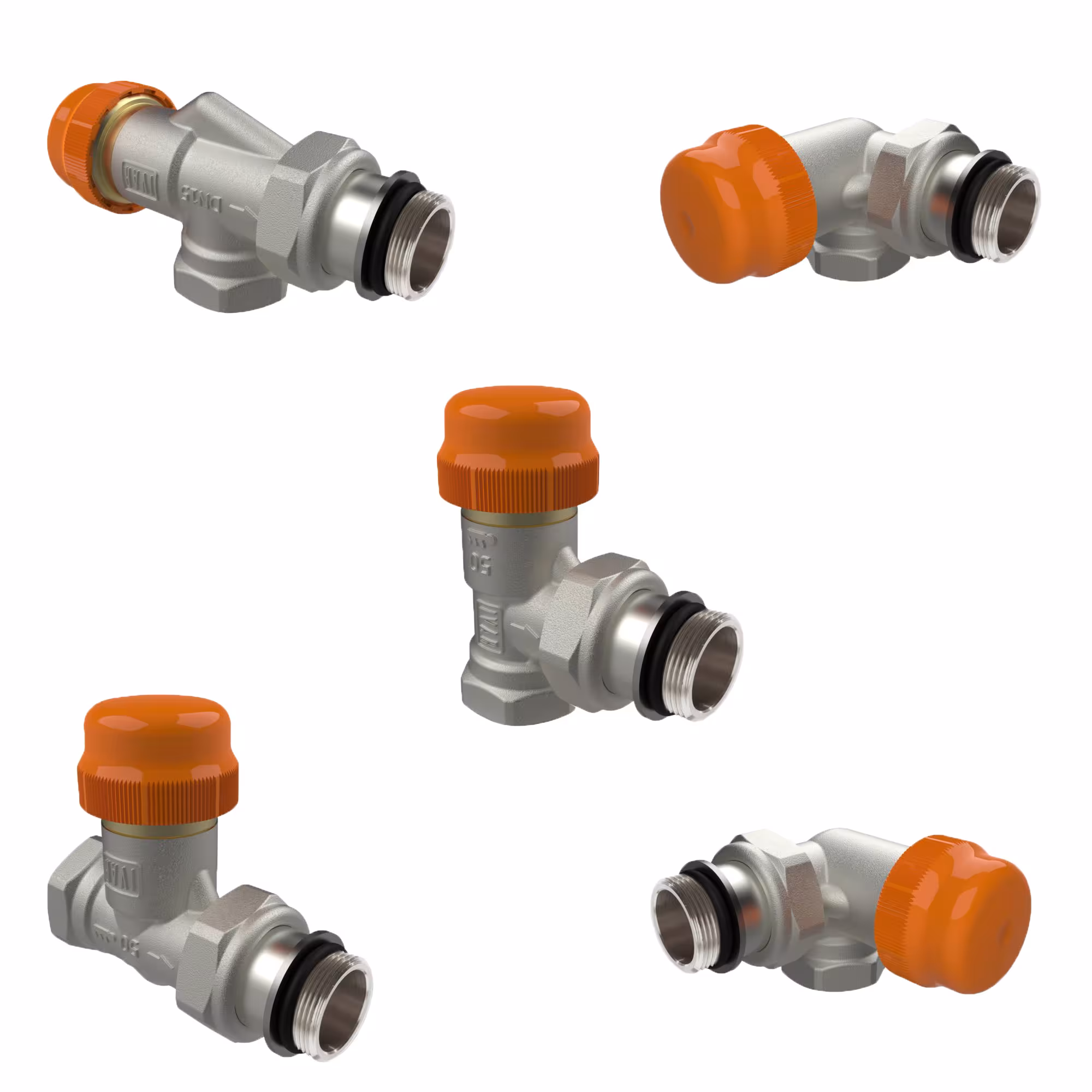 Ivar thermostatische kranen HARMONIA serie, radiatormontage & aansluitingen