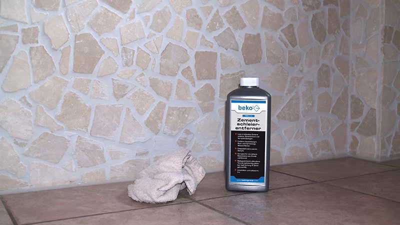 TecLine cementsluierverwijderaar 1 literfles Steinplatte, Gehweg, Fußboden, Bodenbeläge, Flasche