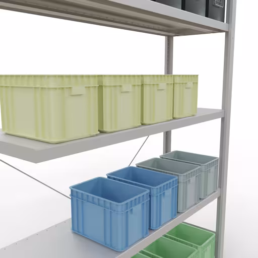 Figuur nr. 7 van het artikel insteeksysteem opzetplank 2000x1300x400 mm, type 250 kg, lichtgrijs uit de productgroep insteeksysteem van het merk Schulte Lagertechnik