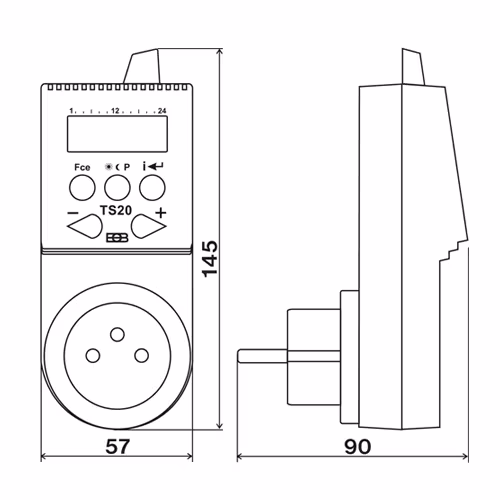 Een andere weergave van het artikel Thermoswitch-stopcontact TS20 uit de categorie radiatoren
