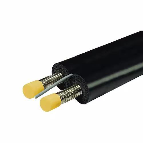 Solar RVS ribbelbuis DN20, dubbele ribbelbuis, 2in2, met isolatie, sensorkabel en schroefaansluitset 4 x 4 x 4 van FigoFix Solar RVS ribbelbuis, dubbele ribbelbuis, 2in2, met isolatie, sensorkabel en schroevenset 4 x 4 x 4, DN16 - DN20, 15m, 20m en 25m, RVS ribbelbuis, art.nr. 235872