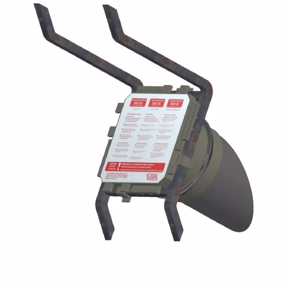 Eenvoudige diagonaalafdichtende pakkingbajonet BKD 90 kabel-/wanddoorvoer UGA, kabelbescherming, art.nr. 401809020060