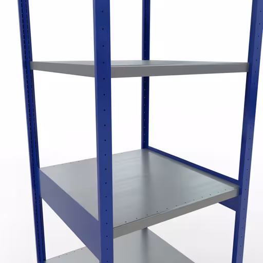 Figuur nr. 14 van het artikel basisrek, legbord, insteeksysteem MULTIplus250, 3000 x 750 x 800 mm, 7 legborden, lengtestangen, RAL 5010 gentiaanblauw/verzinkt/verzinkt uit de insteeksysteem productgroep van Schulte Lagertechnik.