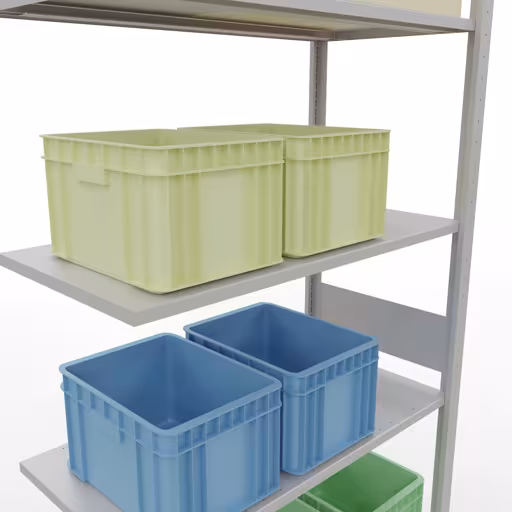 Figuur nr. 13 van het artikel aanbouwrekken, legbordstellingen, insteeksysteem MULTIplus85, 3000 x 1000 x 500 mm, 7 legborden, RAL 7035 lichtgrijs uit de productgroep insteeksysteem van het merk Schulte Lagertechnik.