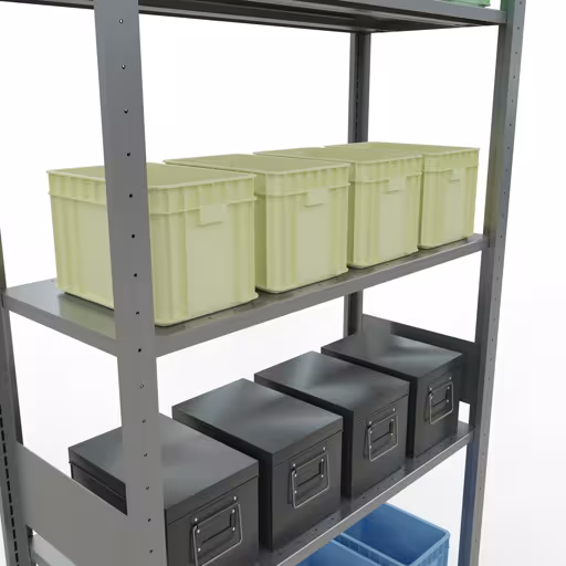 Figuur nr. 15 van het artikel basisrek, legplank-insteeksysteem MULTIplus85, 3000 x 1000 x 400 mm, 7 legborden, verzinkt uit de productgroep insteeksysteem van het merk Schulte Lagertechnik.