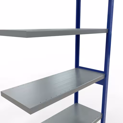 Figuur nr. 9 van het artikel aanbouwrekken, legbordstellingen, insteeksysteem MULTIplus250, 2500 x 1000 x 400 mm, 6 legborden, RAL 5010 gentiaanblauw/verzinkt uit de productgroep insteeksysteem van het merk Schulte Lagertechnik.