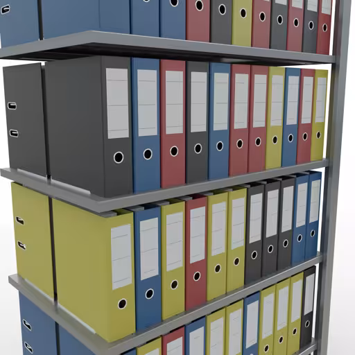 Afbeelding nr. 14 van het artikel, kantoorrekken, insteeksysteem MULTIplus150, 2300 x 1000 x 600 mm, 7 legborden, verzinkt, zonder middenaanslag uit de productgroep kantoorrekken van Schulte Lagertechnik