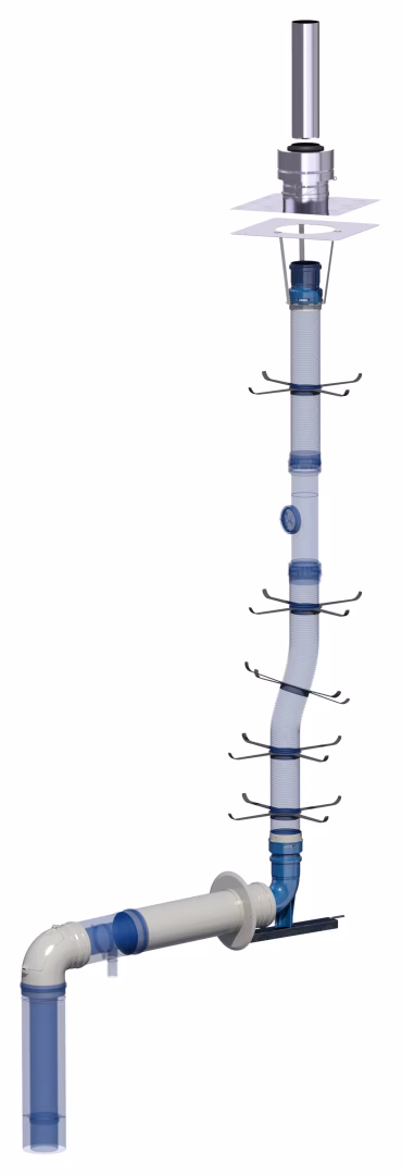 CB basiskit flex metaal D 80/88 RLU van Skoberne CB basisset flex metaal D 80/88 RLU uit de categorie kunststof uitlaatsystemen met artikelnr. 761011