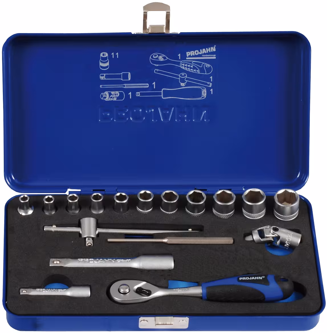 Xi-on 3/8" dopsleutelset 17-delig, dopsleutelsets & losse onderdelen, artikelnr. 4111