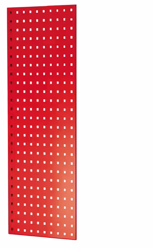 Geperforeerd paneel zijpaneel, 90 x 1000 x 400 mm (H x D), RAL 3000 vuurrood van Schulte Lagertechnik Geperforeerd paneel zijpaneel, 90 x 1000 x 400 mm (H x D), RAL 3000 vuurrood, accessoires, art.nr. 35666-R