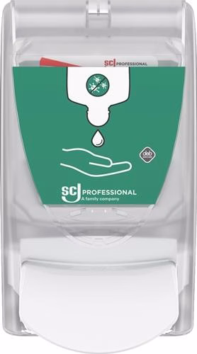 PROLINE desinfectiedispenser, circa 233 x 130 x 115 mm, 1 liter, transparant, uit de categorie zeep- en desinfectiedispensers, artikelnummer 8002899225