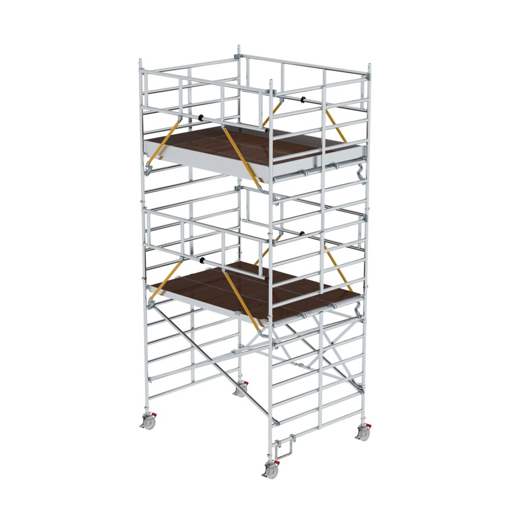 Munk vouwsteiger SG met drie platformen, platformhoogte 4,47 m, van Günzburger Steigtechnik Munk SG vouwsteiger met drievoudig platform uit de categorie Vouwsteigers met artikelnummer 115545