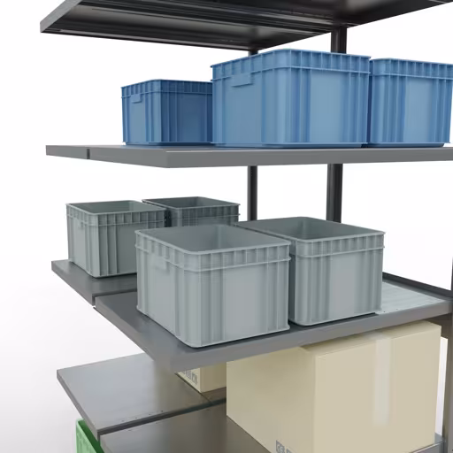 Aanbouwrekken, dubbele rekken, rekkensysteem MULTIplus250, 2500 x 1000 x (2x600) mm, 2x6 planken, kruisschoor, verzinkt van het merk Schulte Lagertechnik uit het rekkenassortiment