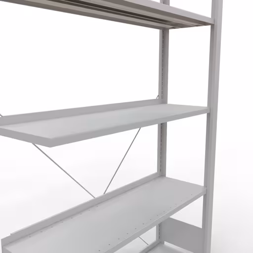 Afbeelding nr. 13 van het artikel, kantoorrekken, insteeksysteem MULTIplus85, 1800 x 1000 x 300 mm, 5 legborden, met aanslaglijst, lichtgrijs uit de productgroep kantoorrekken van Schulte Lagertechnik