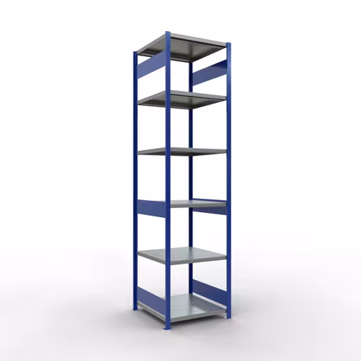 Figuur nr. 13 van het artikel basisrek, legbord, insteeksysteem MULTIplus250, 3000 x 750 x 800 mm, 7 legborden, lengtestangen, RAL 5010 gentiaanblauw/verzinkt/verzinkt uit de insteeksysteem productgroep van Schulte Lagertechnik.