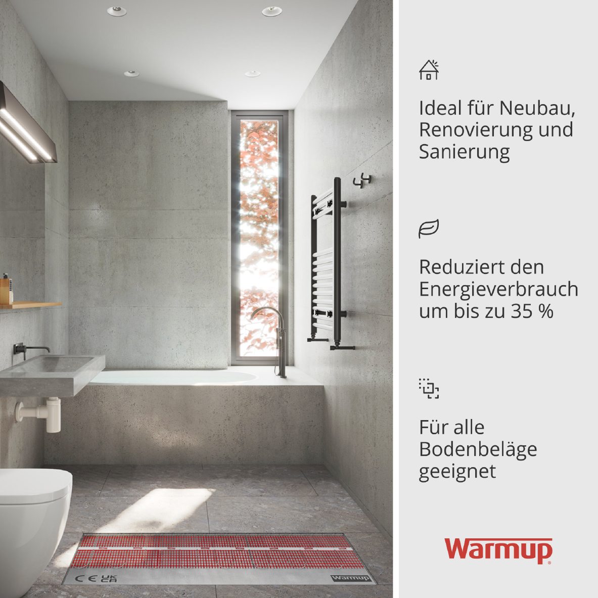 Ohne Text 3819922 Warmup SPM verwarmingsmat zelfklevend 100 Watt 0,5m²