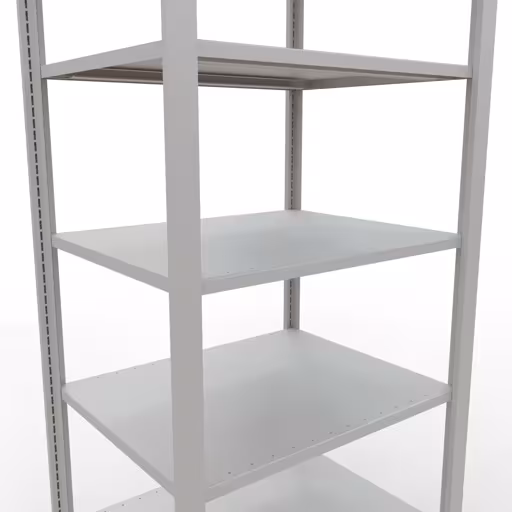 Figuur nr. 13 van het artikel basisplank, kantoorplank, insteeksysteem MULTIplus150, 2300 x 750 x 600 mm, 7 planken, lengtestangen, zonder middenaanslag, lichtgrijs uit de productgroep kantoorplanken van Schulte Lagertechnik.
