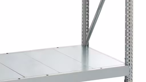 Aanbouwstelling, breedvakstelling WS 3000 met stalen panelen, 3000 x 2000 x 800 mm, verzinkt, 5 niveaus, 500 kg, veldbelasting 2.500 kg van Schulte Lagertechnik met artikelnr. 22217