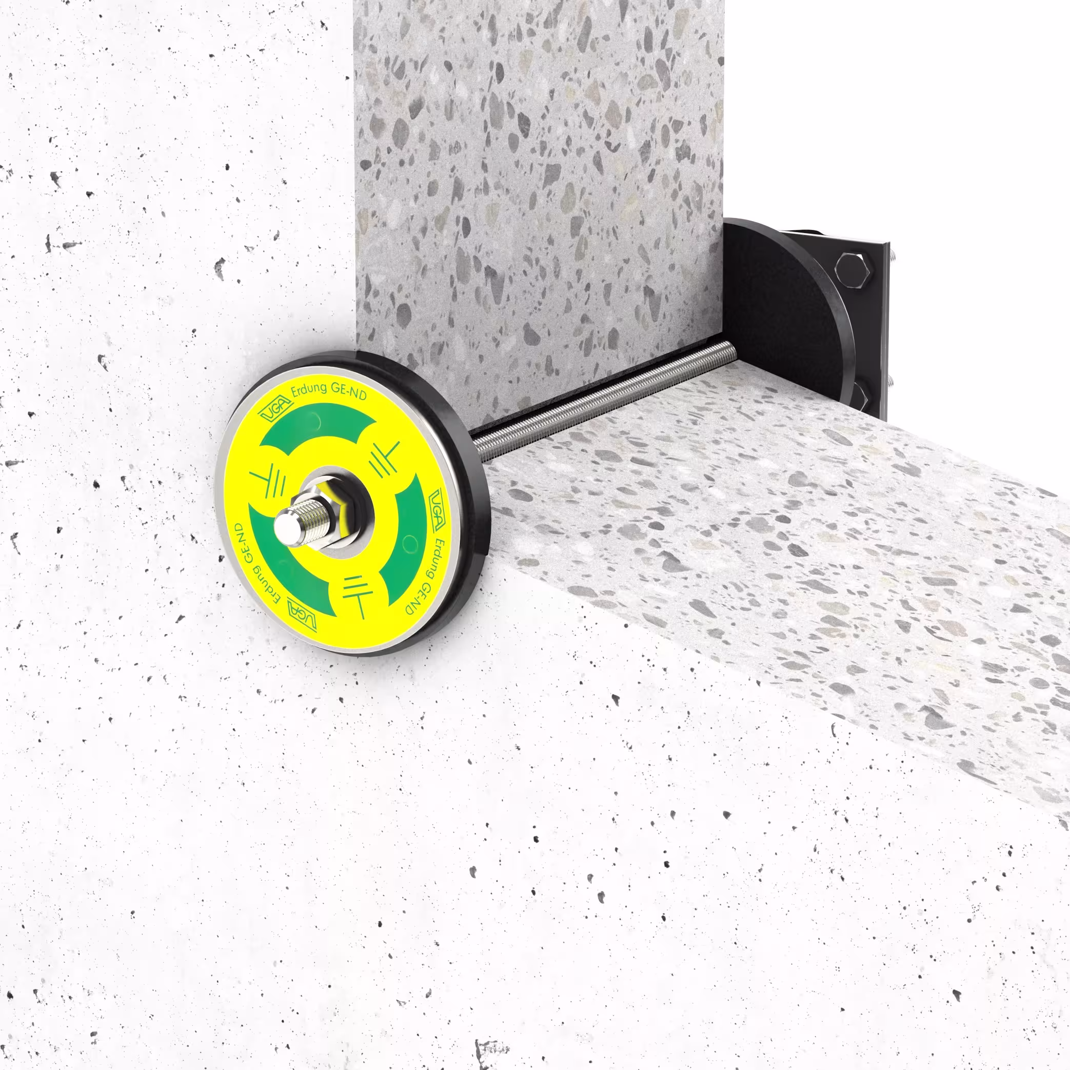 Aarding achteraf met kruisklem GE-ND/420/V4A/(M12) van UGA System-Technik Aansluitingsaarding door middel van kruisklem UGA-systeemtechnologie, gebouwaarding, artikelnr. 441542000042