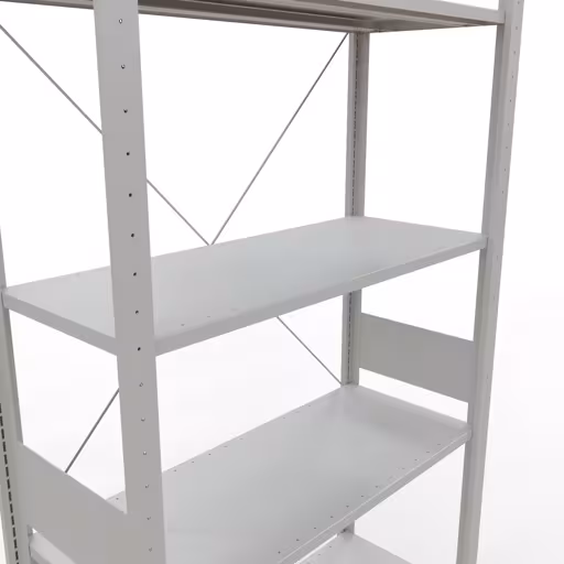 Figuur nr. 12 van het artikel basisplank, legbord, insteeksysteem MULTIplus150, 3000 x 1000 x 400 mm, 7 legborden, kruisschoor, RAL 7035 lichtgrijs uit de productgroep insteeksysteem van Schulte Lagertechnik.