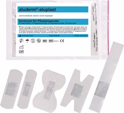 aluderm®-aluplast waterdichte wondpleisters van het merk Söhngen aluderm®-aluplast waterdichte wondpleister SÖHNGEN uit de Söhngen-categorie met artikelnummer 4000386150