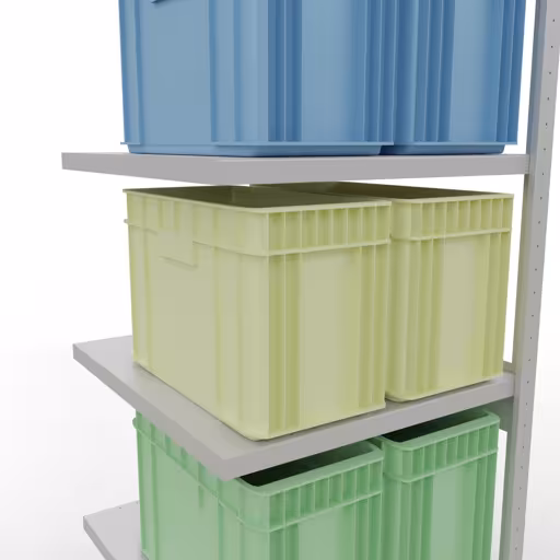 Figuur nr. 15 van het artikel aanbouwrekken, legbordstellingen, insteeksysteem MULTIplus250, 2500 x 750 x 800 mm, 6 legborden, lengtestangen, RAL 7035 lichtgrijs uit de insteeksysteem productgroep van Schulte Lagertechnik.