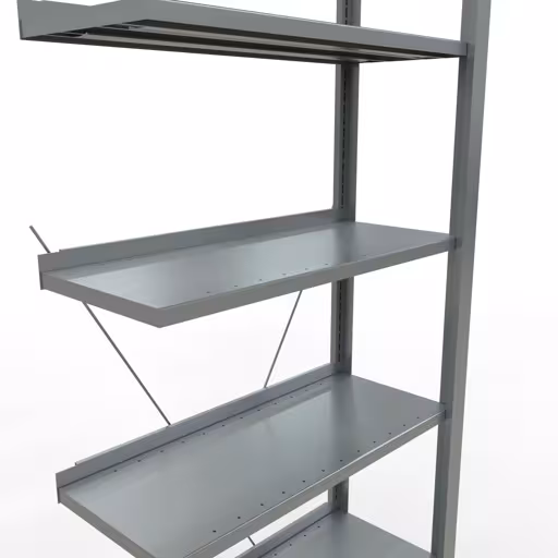 Afbeelding nr. 15 van het artikel, kantoorreksysteem MULTIplus85, 2300 x 750 x 300 mm, 7 legborden, verzinkt, met aanslagbeugel uit de productgroep kantoorrekken van Schulte Lagertechnik