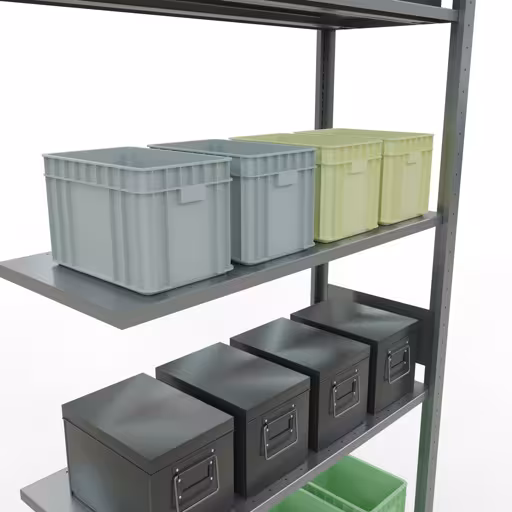 Aanbouwrekken, rekken, insteeksysteem MULTIplus150, 3000 x 1000 x 400 mm (HxBxD), 7 legborden, lengtestangen, verzinkt uit de categorie aanbouwrekken met de GTIN 4004514280299 Aanbouwrekken, rekken, insteeksysteem MULTIplus150, 3000 x 1000 x 400 mm, 7 legborden, lengtestangen, verzinkt van Schulte Lagertechnik uit het assortiment insteeksysteem