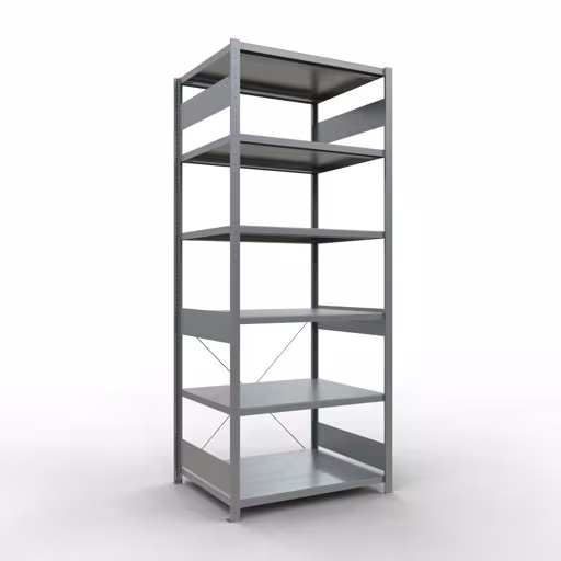 Figuur nr. 9 van het artikel basisrek, legbord, insteeksysteem MULTIplus330, 2500 x 1000 x 800 mm (HxBxD), 6 legborden, kruisschoor, verzinkt uit de productgroep insteeksysteem van het merk Schulte Lagertechnik.