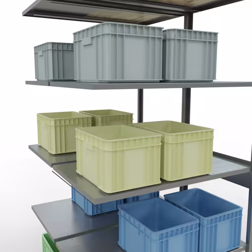 Extra afbeelding van het artikel Aanbouwplank, dubbele plank, stellingplank-insteeksysteem MULTIplus150, 2500 x 1000 x (2x600) mm, 2x6 planken, verzinkt uit dubbele planken