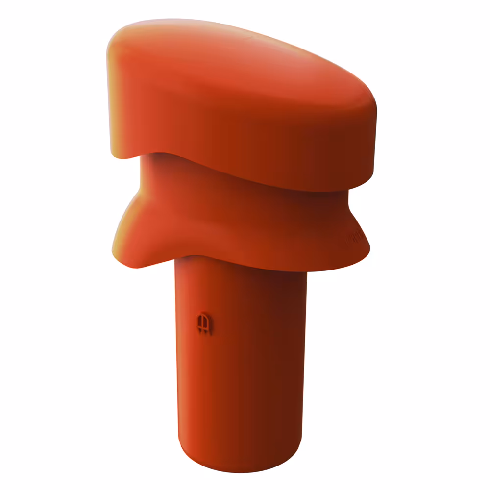 Venduct ventilatiebuis kort DN 110 donkerbruin, met golfrooster uit de categorie steile dakdoorgangen met de GTIN 4027822841297 Venduct ventilatiebuis kort DN 110 met weerkap, golfrooster van het merk Klöber uit de categorie steile dakdoorgangen