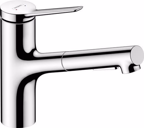 Hansgrohe Zesis M33 150 eengreeps keukenmengkraan met uittrekbare sproeikop en 2-jet chroom afwerking, uit de categorie keukenaccessoires met artikelnummer 8001347361.