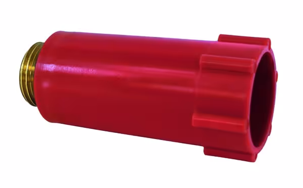 Bouwplug messing draad rood 1/2 inch van Puteus Bouwplug messing 1/2 inch, bouwplug & testplug, art.nr. 36391-R