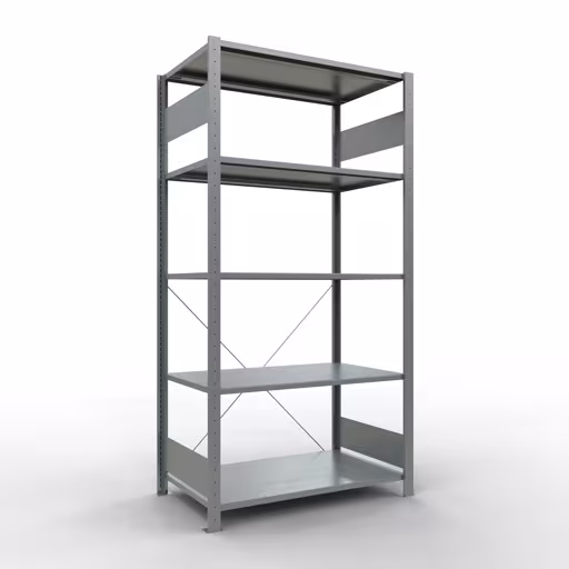 Figuur nr. 16 van het artikel basisrek, legplank-insteeksysteem MULTIplus85, 2000 x 1000 x 600 mm, 5 legborden, verzinkt uit de productgroep insteeksysteem van het merk Schulte Lagertechnik.